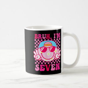 Mug Bruh j'ai sept 7 Anniversaire 7 ans fille Groovy