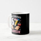 Mug Bruh j'ai survécu 67 jours d'école (Devant gauche)