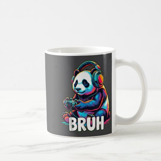Mug Bruh Panda Gamer With Headphones Controller  (Droite)
