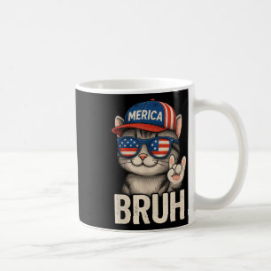 Mug Bruh Quart 4 juillet chat chat américain Patrioti