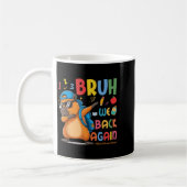 Mug Bruh We Back To School 2nd Grade Enseignant Capyba (Gauche)