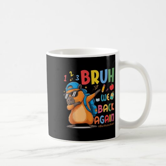 Mug Bruh We Back To School 2nd Grade Enseignant Capyba (Droite)