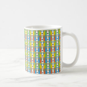 Mug Bruit-Art de bande dessinée de chien de whippet
