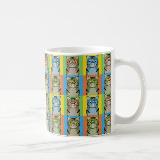 Mug Bruit-Art exotique de bande dessinée de chat de (Droite)
