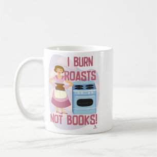 Mug Brûler les toits pas livres Sassy Retro Reader Épo