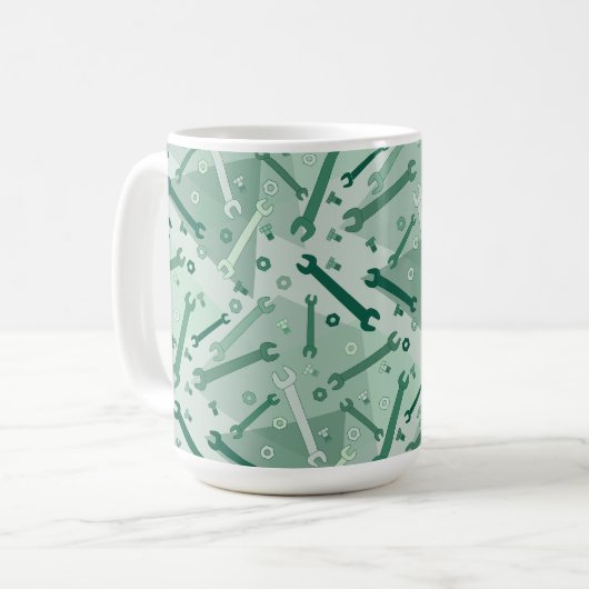 Mug Brûlures, noix et boulons (Devant gauche)