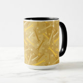 Mug Brûlures, noix et boulons (Devant droit)