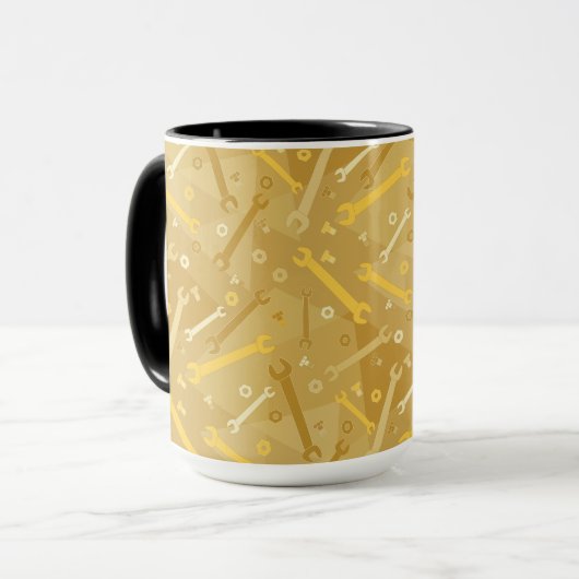 Mug Brûlures, noix et boulons (Devant gauche)
