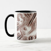 Mug Brun brillant long traces ondulées sur arrière - p (Gauche)