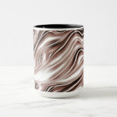 Mug Brun brillant long traces ondulées sur arrière - p (Centre)