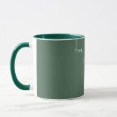 Mug Brun Crème Vert Cerf Rustique (Gauche)