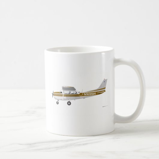 Mug Brun de Cessna 172 Skyhawk (Droite)