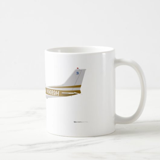 Mug Brun de Cessna 172 Skyhawk (Droite)