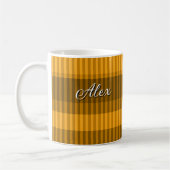 Mug brun jaune monochrome rayures (Gauche)