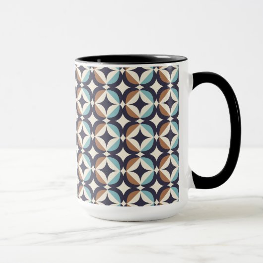 Mug Brun moderne de la moitié du siècle et motif (Droite)