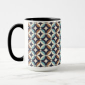 Mug Brun moderne de la moitié du siècle et motif (Gauche)
