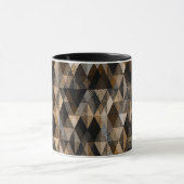 Mug Brun rhombique texturé avec beige (Centre)
