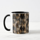 Mug Brun rhombique texturé avec beige (Gauche)