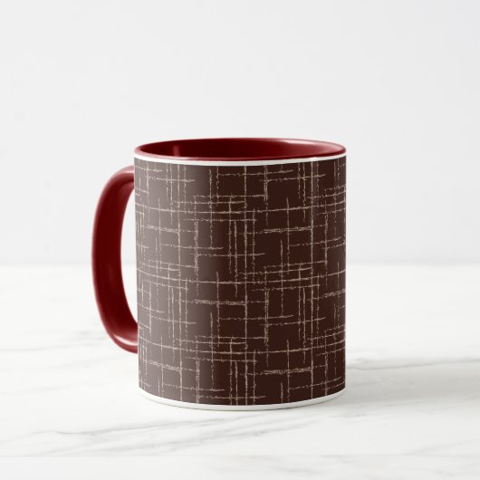 Mug Brun texturé. (Devant gauche)