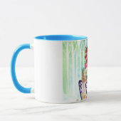 Mug Brunch de lapins de Pâques avec la petite fille (Gauche)