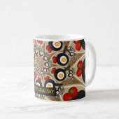 Mug Brunch Fractal Art Drôle Nourriture, Tomates, Oeuf (Devant droit)