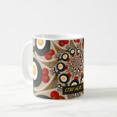 Mug Brunch Fractal Art Drôle Nourriture, Tomates, Oeuf (Devant gauche)