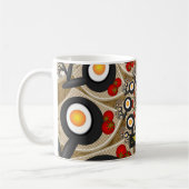 Mug Brunch Fractal Art Drôle Nourriture, Tomates, Oeuf (Gauche)