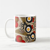 Mug Brunch Fractal Art Drôle Nourriture, Tomates, Oeuf (Gauche)