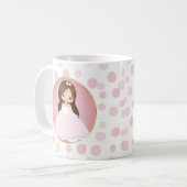 Mug Brunette Pink Princess (Devant gauche)