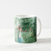Mug Brunette Princess : Aquarelle de la forêt de fées (Devant droit)