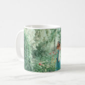 Mug Brunette Princess : Aquarelle de la forêt de fées (Devant gauche)