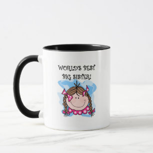 Mug Brunette World's Best Big Sister Tshirts and Gifts