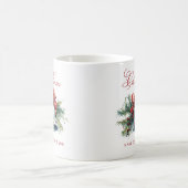 Mug Bruns de pin et cloche de Noël Joyeux Noël (Centre)