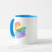Mug Brushstrokes LGBTQ Arc-en-ciel (Devant gauche)