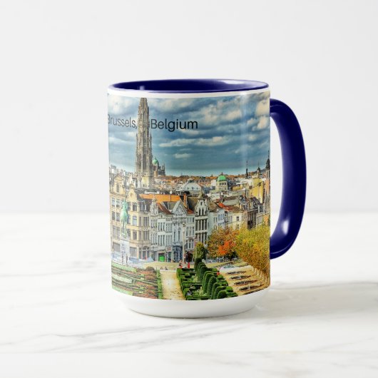 Mug Brussels, Belgium cityscape photo (Devant droit)