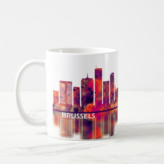 Mug Bruxelles Belgique Skyline (Gauche)