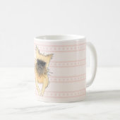 Mug Bruxelles Griffon couché en rose (Devant droit)