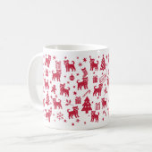 Mug Bruxelles Griffon Design de Noël (Devant gauche)