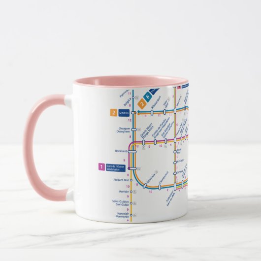 Mug Bruxelles métros (Gauche)