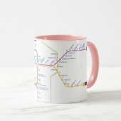 Mug Bruxelles métros (Devant droit)