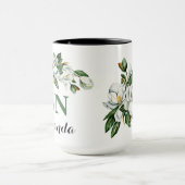 Mug BSN Aquarelle Florale Verdure Magnolia Graduation (Centre)