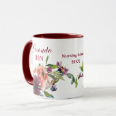 Mug BSN Wild Flowers Nursing School Graduation (Devant gauche)