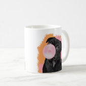 Mug Bubblegum Feu Carlin Noir Rose Et Orange (Devant droit)