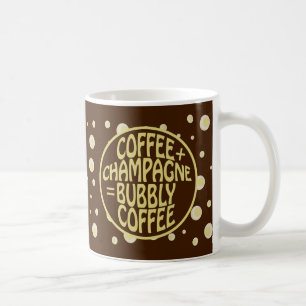 Mug Bubbly Café Spiked Champagne Spots Brown Jaune