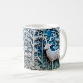 Mug Buck blanc cerf imprimé 3D (Devant droit)