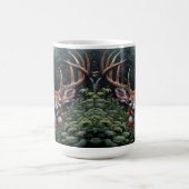 Mug Buck cerf blanc en feuillage vert (Centre)