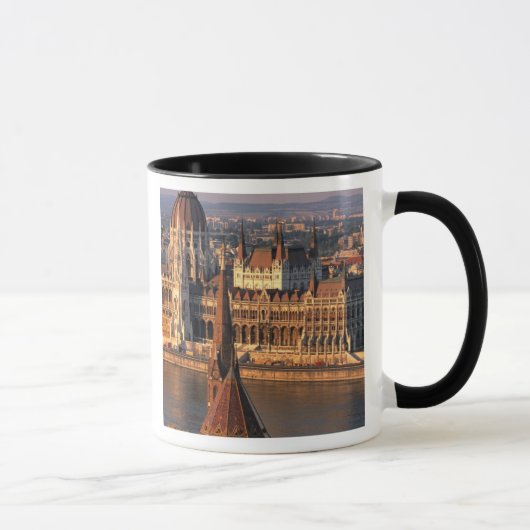 Mug Budapest, Hongrie, Rivière Danube, Parlement (Droite)