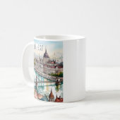 Mug Budapest Hungary Parliament Danube River Skyline (Devant gauche)