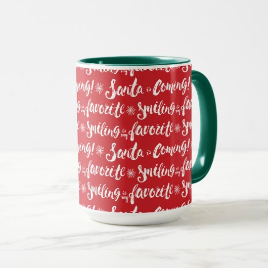 Mug Buddy the Elf | Smiling is my Favorite Pattern (Devant droit)