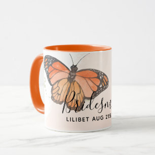 Mug BUDGET Bridesmaid Parti de mariage Dons BUTTERFLIT